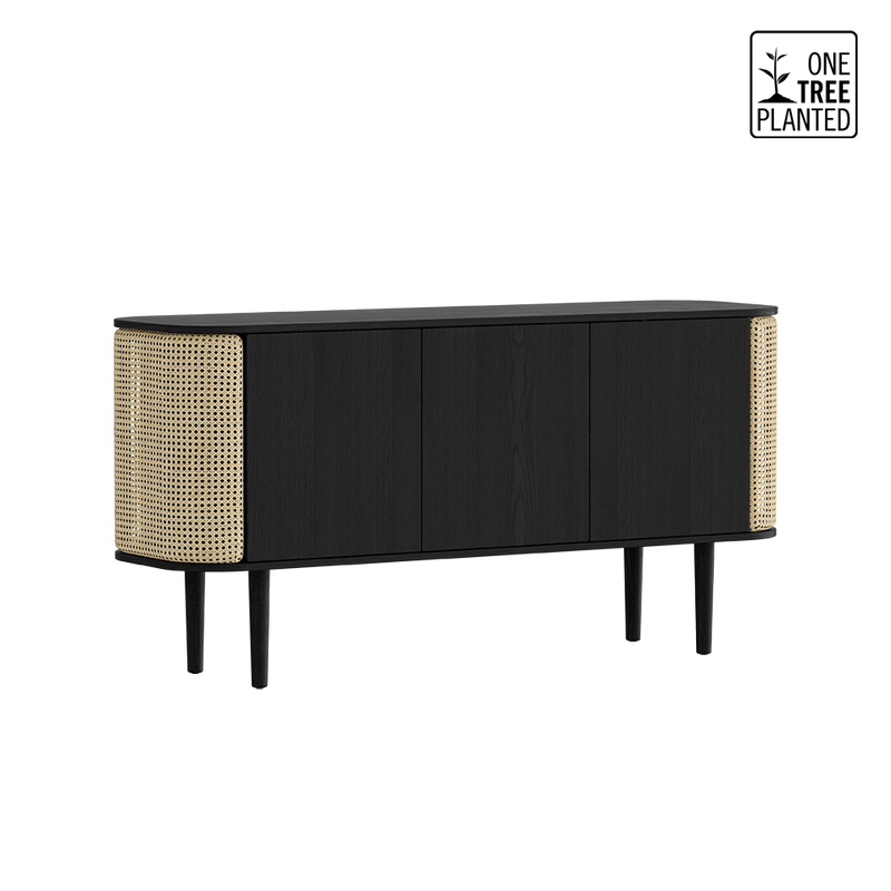 Treasures Black Oak | 3 portes Cabinet